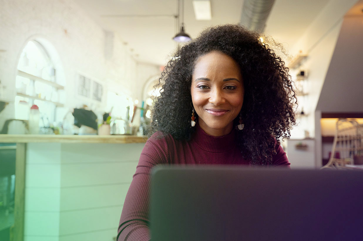 Business customer uses online checking account.